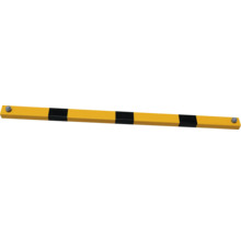 Baguette transversale tube acier 60 mm x 40 mm pour garde-corps à cheviller y compris fixation noir-jaune L = 1300 mm