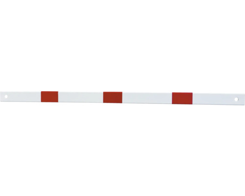 Baguette transversale tube acier 70 mm x 70 mm garde-corps blanc-rouge L = 2300 mm Barrière de sécurité avec marquage rouge et blanc