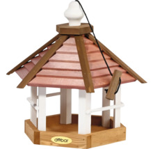 Maison pour oiseaux en bois avec toit et suspension