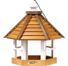 Mangeoire à oiseaux en bois avec toit