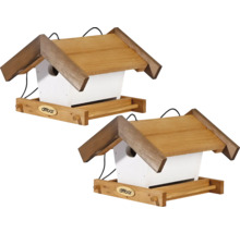 Deux mangeoires en bois