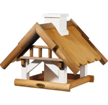 Mangeoire en bois avec toit et plateau