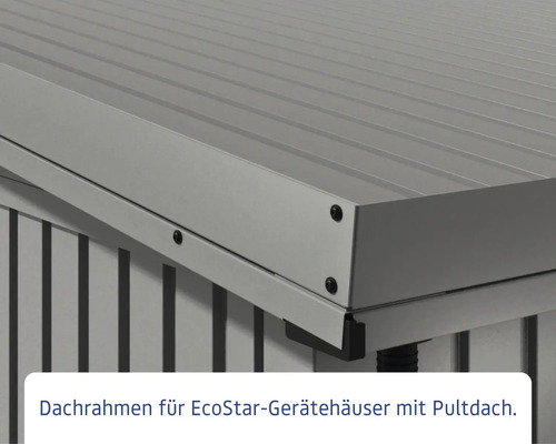 Dachrahmen für EcoStar Gerätehäuser mit Pultdach.