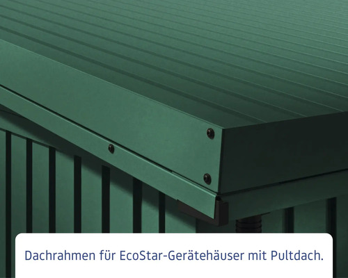 Dachrahmen für EcoStar Gerätehäuser mit Pultdach.