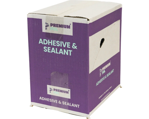 Karton mit Kleb- und Dichtstoff