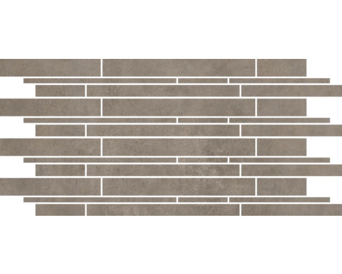 Frise combinée MIRAVA MANHATTAN Taupe 30 x 60 x 0,9 cm Mosaïque composée de différents éléments rectangulaires