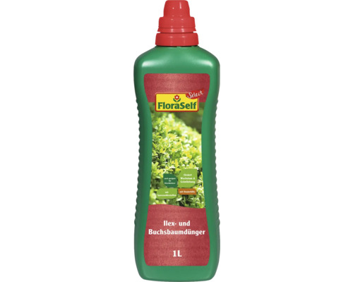 Engrais pour buis & engrais Ilex FloraSelf Select 1 L Engrais pour houx et buis FloraSelf, bouteille de 1 litre