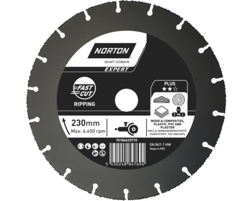 Disque à tronçonner Norton Clipper Multi Carbide Ø 230 mmx22,23 mm