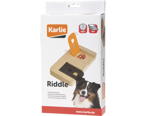 Hundespielzeug Karlie Brain Train Riddle 22 x 13 x 3 cm Holz, Kunststoff Intelligenzspielzeug, Snackspielzeug, Beschäftigung, Interaktiv Spielzeug