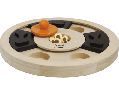 Intelligenzspielzeug für Hunde aus Holz mit Leckerlis und Schiebeelementen