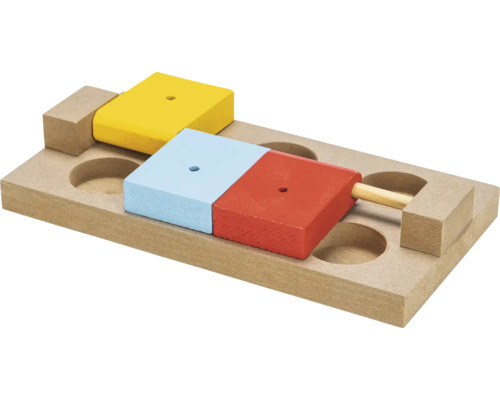 Holzspielzeug mit Steckelementen in verschiedenen Formen