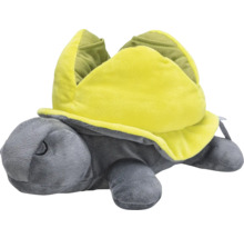 Graue Stoffschildkröte mit gelbem Panzer