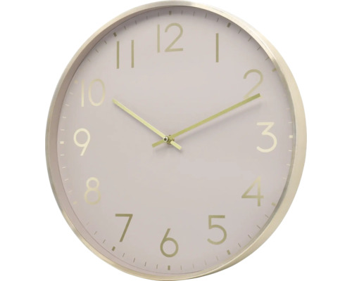 Horloge murale aluminium or rose Ø 40 cm