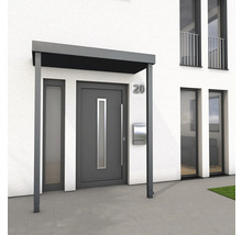 Auvent Gutta BS Plus 200 avec 2 poteaux 200x90 cm évacuation de l'eau à droite