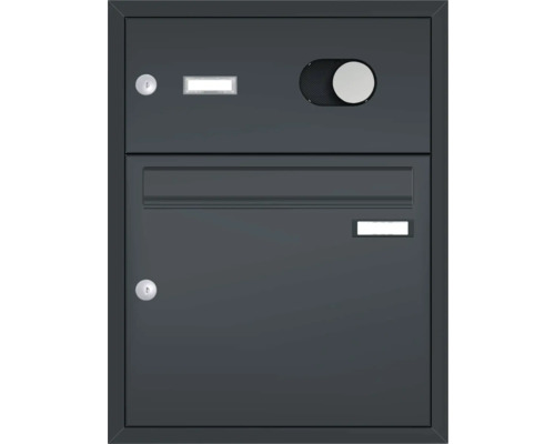 Boîte aux lettres avec sonnette et interphone intégrés