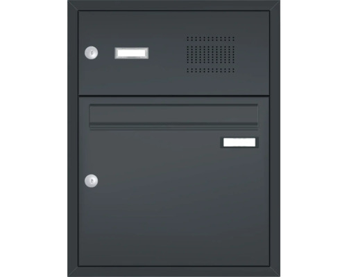 Boîte aux lettres avec interphone et deux compartiments