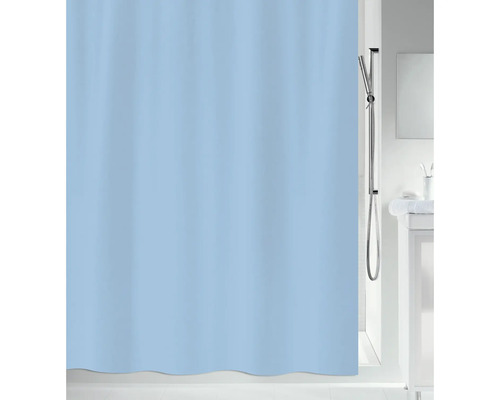 Rideau de douche spirella Primo textile 180 x 200 cm bleu ciel