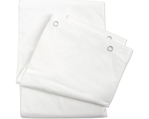 Bâche de protection pour échafaudage blanc 125 g/m² 2,60 m x 10 m