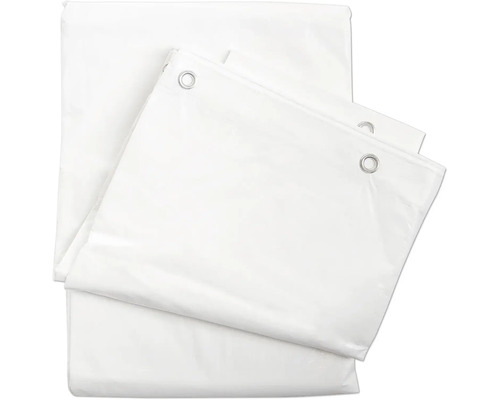 Bâche de protection pour échafaudage blanc 125 g/m² 3,10 m x 10 m