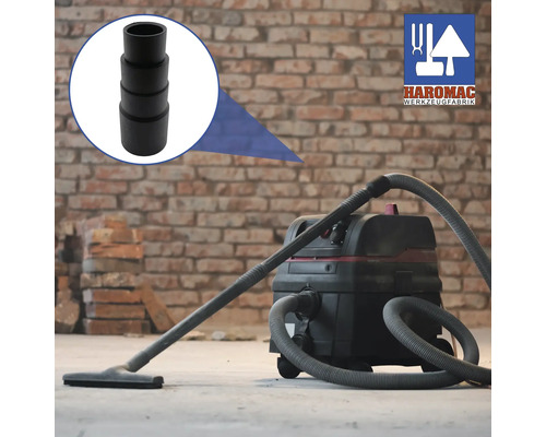 Aspirateur avec adaptateur pour différents diamètres de tuyau