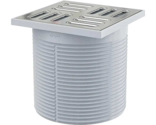 Siphon de sol en plastique avec couvercle en acier inoxydable