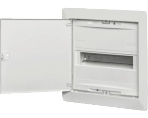 Petit boîtier de distribution Amigo A 12UP ABN pose en applique 1 rangée 12 TE IP30 blanc avec porte lxhxp 305/330x250/310x99/90 mm
