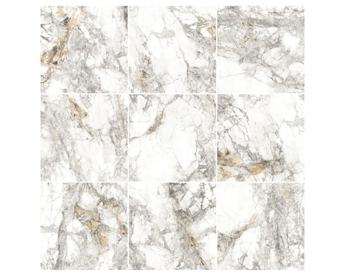 Neun Fliesen mit Marmorstruktur