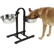 Futterbar KERBL Deluxe inkl. Näpfe beidseitig höhenverstellbar 2 x 2800 ml