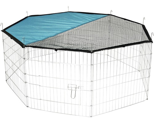 Enceinte extérieure 8 grilles 57 x 56 cm avec filet et protection solaire intégrée