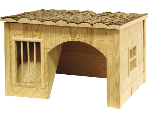 Petite maison pour rongeurs Nature avec rack à foin 54 x 41 x 30 cm Petite maison pour rongeurs Nature avec rack à foin 54 x 41 x 30 cm