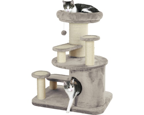 Arbre à chats KERBL Oldie avec plaque de base extra forte 77 x 57,5 x 93 cm beige