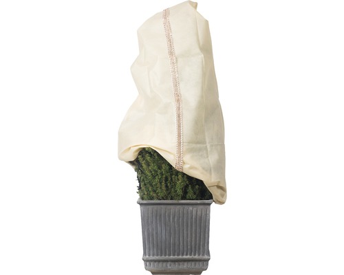 Housse intissée de protection hivernale Videx Winter-Glamour 110x110 cm beige/cuivre Plante en pot avec housse de protection hivernale.