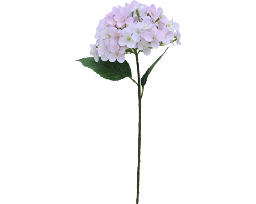 Fleur artificielle Hydrangea fibre synthétique métal plastique 58 cm rose vif Branche d''hortensia en plastique
