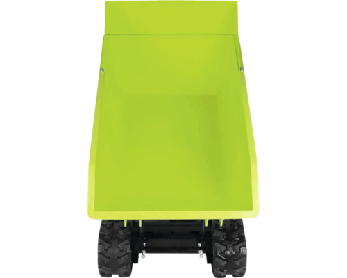 Brouette avec benne vue de derrière