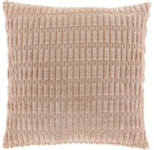 Coussin carré avec motif côtelé.