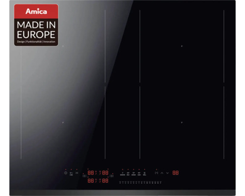 Plaque à induction sans cadre Amica 592 x 522 mm 4 zones de cuisson KMI 776 660 F