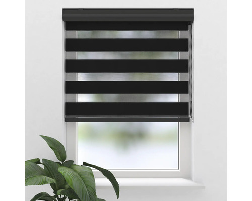 SOLUNA Doppelrollo D-R16 mit farblich abgestimmter Mechanik schwarz 130x175 cm SOLUNA Doppelrollo D-R16 mit farblich abgestimmter Mechanik schwarz 130x175 cm