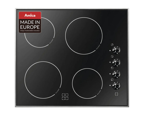 Plaque de cuisson vitrocéramique Amica KMC 13282 E, largeur 60 cm