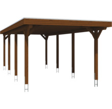 Carport en bois avec toit plat
