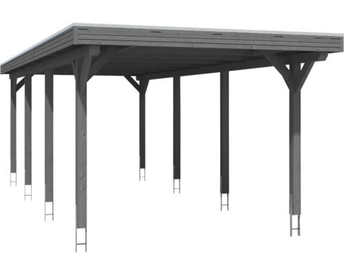 Carport en bois avec poteaux et toit