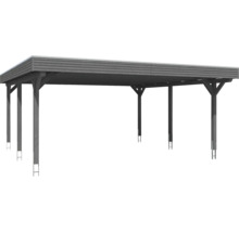 Doppelcarport SKAN HOLZ Spessart inkl. Pfostenanker 611 x 604 cm schiefer