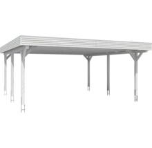 Doppelcarport SKAN HOLZ Spessart inkl. Pfostenanker 611 x 604 cm weiß