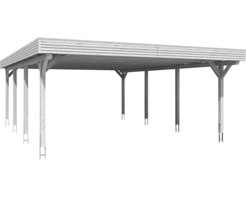 Carport en bois avec toit plat