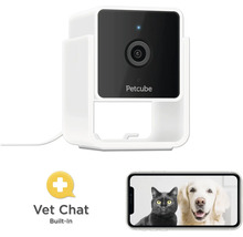 Caméra de surveillance pour animaux de compagnie Petcube avec fonction de chat vétérinaire
