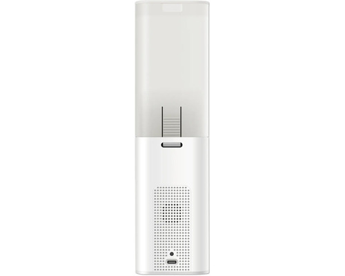 Caméra de surveillance blanche avec haut-parleur et port USB