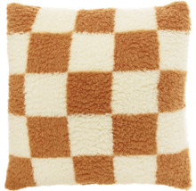 Dekokissen Check kariert 53x53 cm dove white sandstone