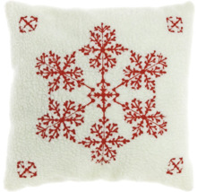 Coussin décoratif avec motif de flocon de neige