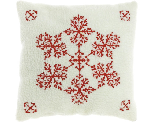 Coussin décoratif avec motif de flocon de neige