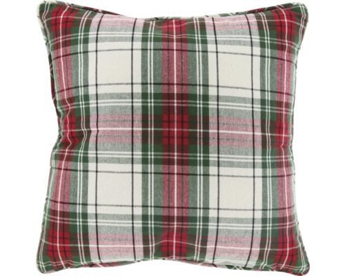 Dekokissen Tartan 45x45 cm white