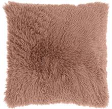 Coussin décoratif carré aspect fourrure.